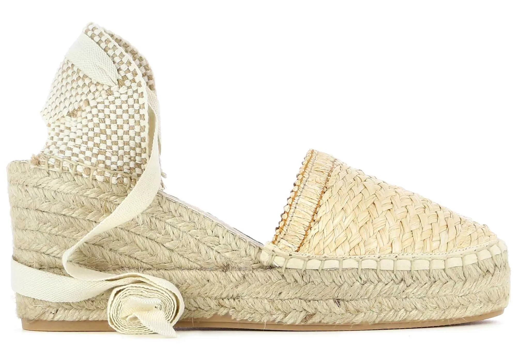 Cheap Alpargatas De Cuna Straw Hight Mujer Alpargatas