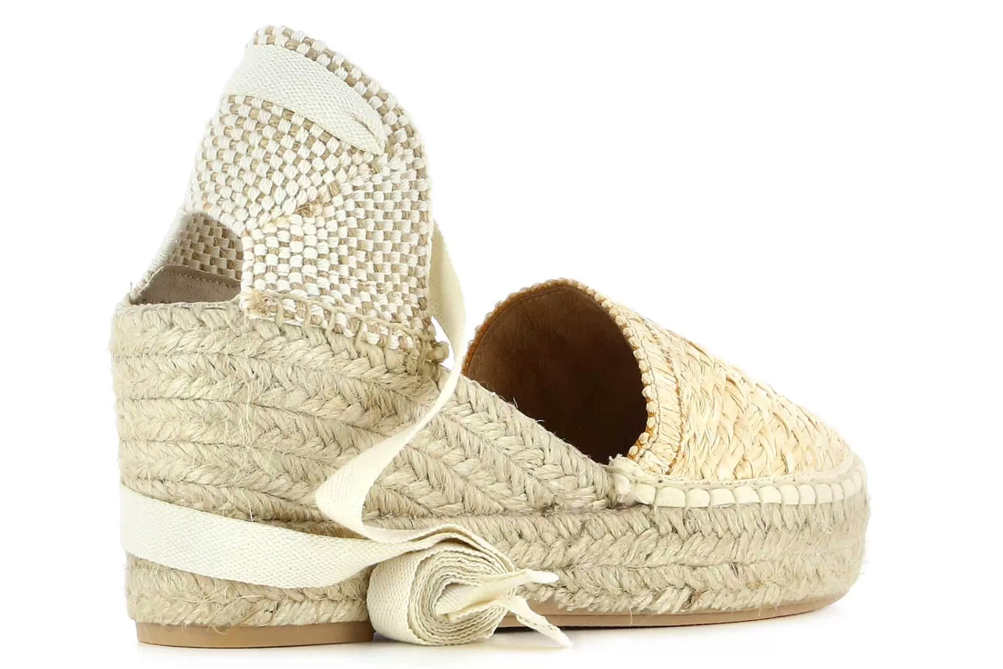 Cheap Alpargatas De Cuna Straw Hight Mujer Alpargatas