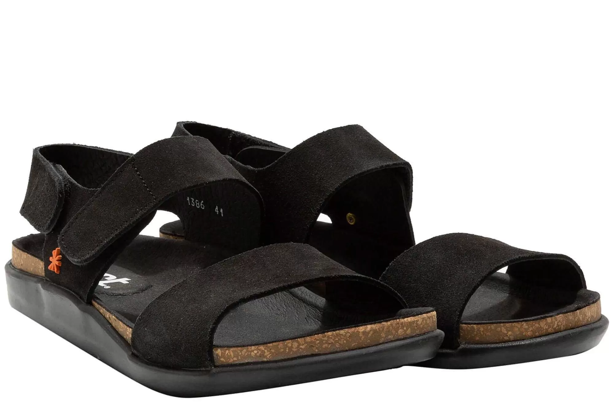 New Sandalias Planas 1386/Skin Back Black Mujer Sandalias