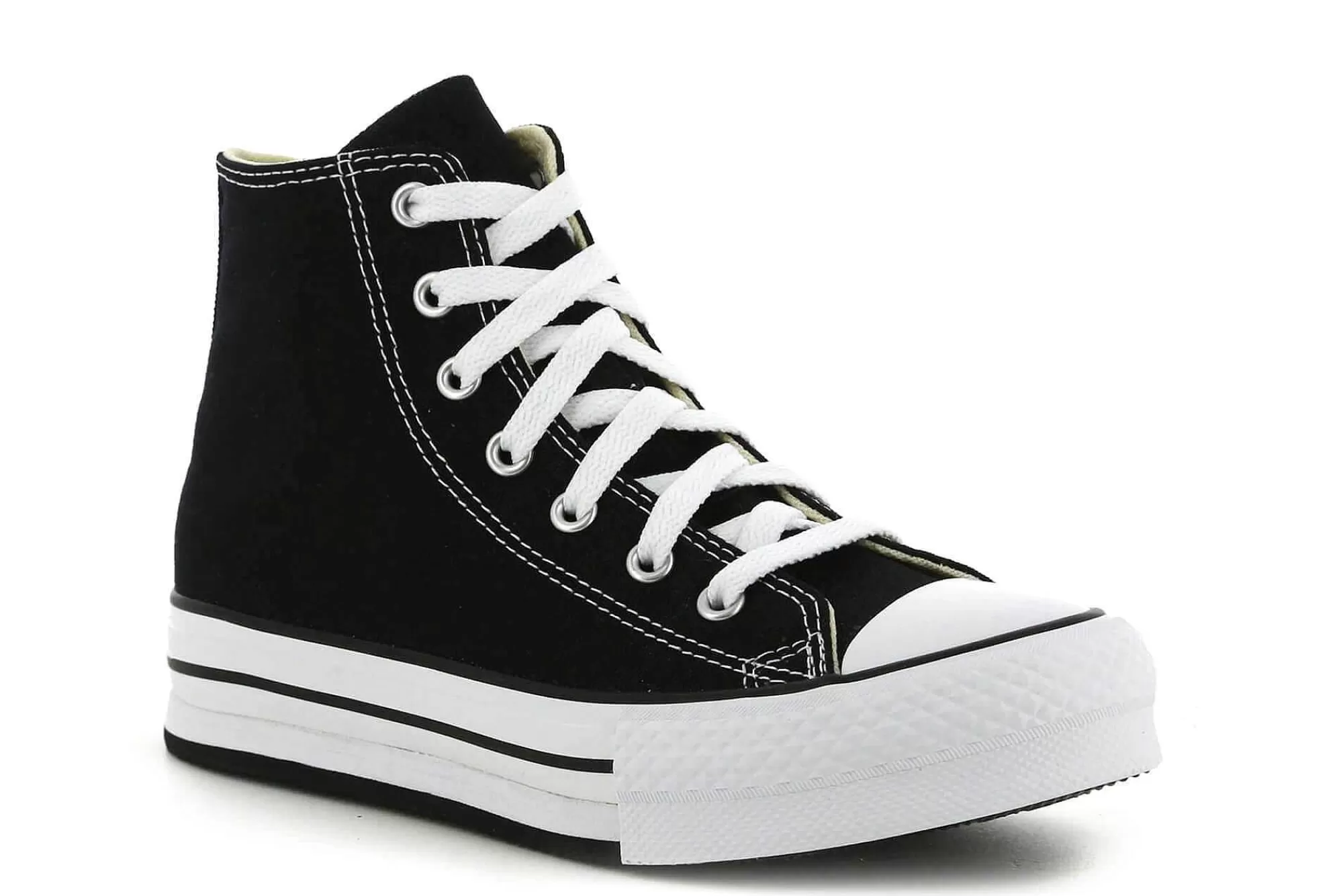 Outlet Zapatillas Con Cordones 272855C/001 Black White Black Niña Zapatillas